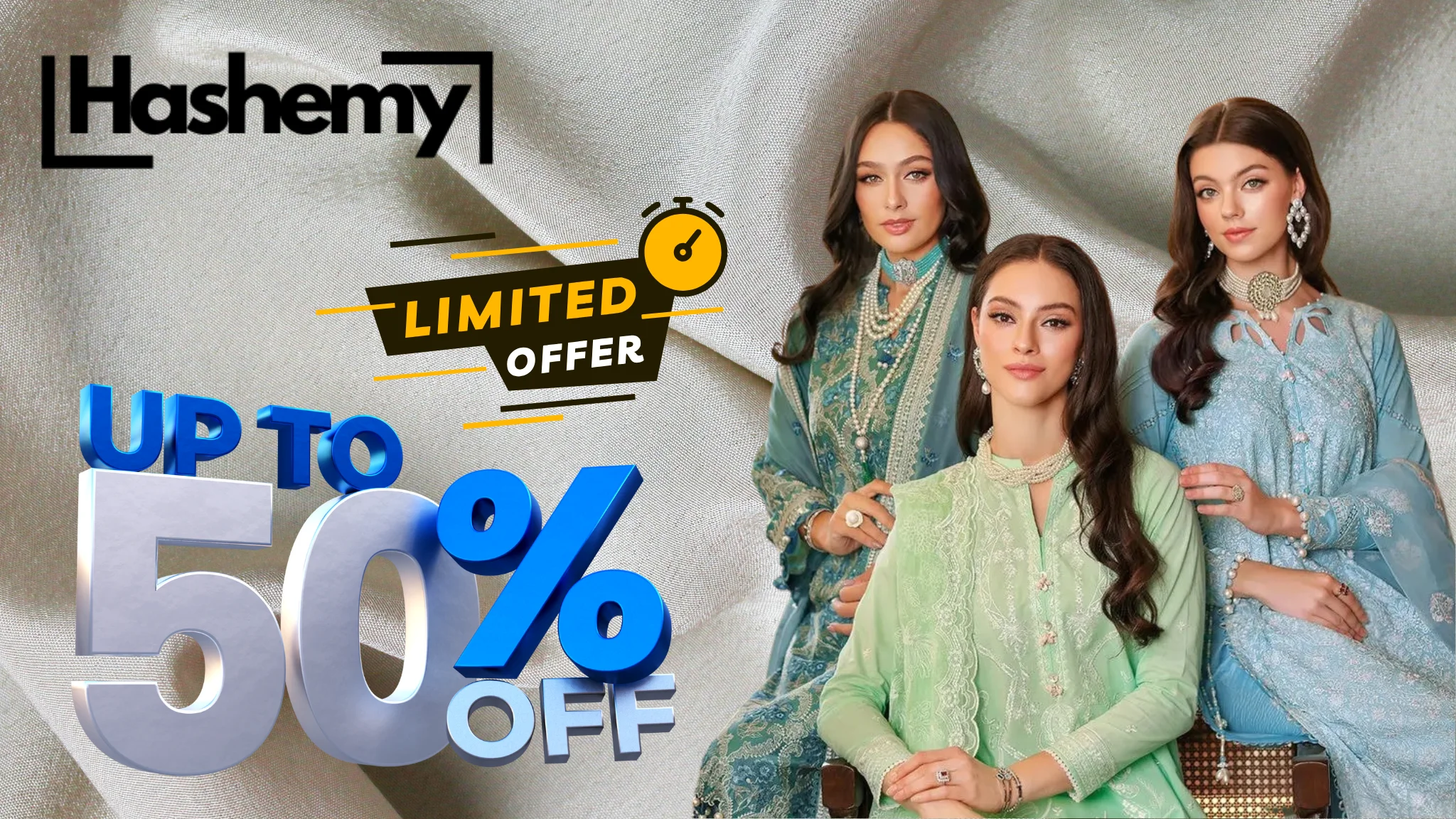 Hashemy Garments' soft lawn ladies' suits